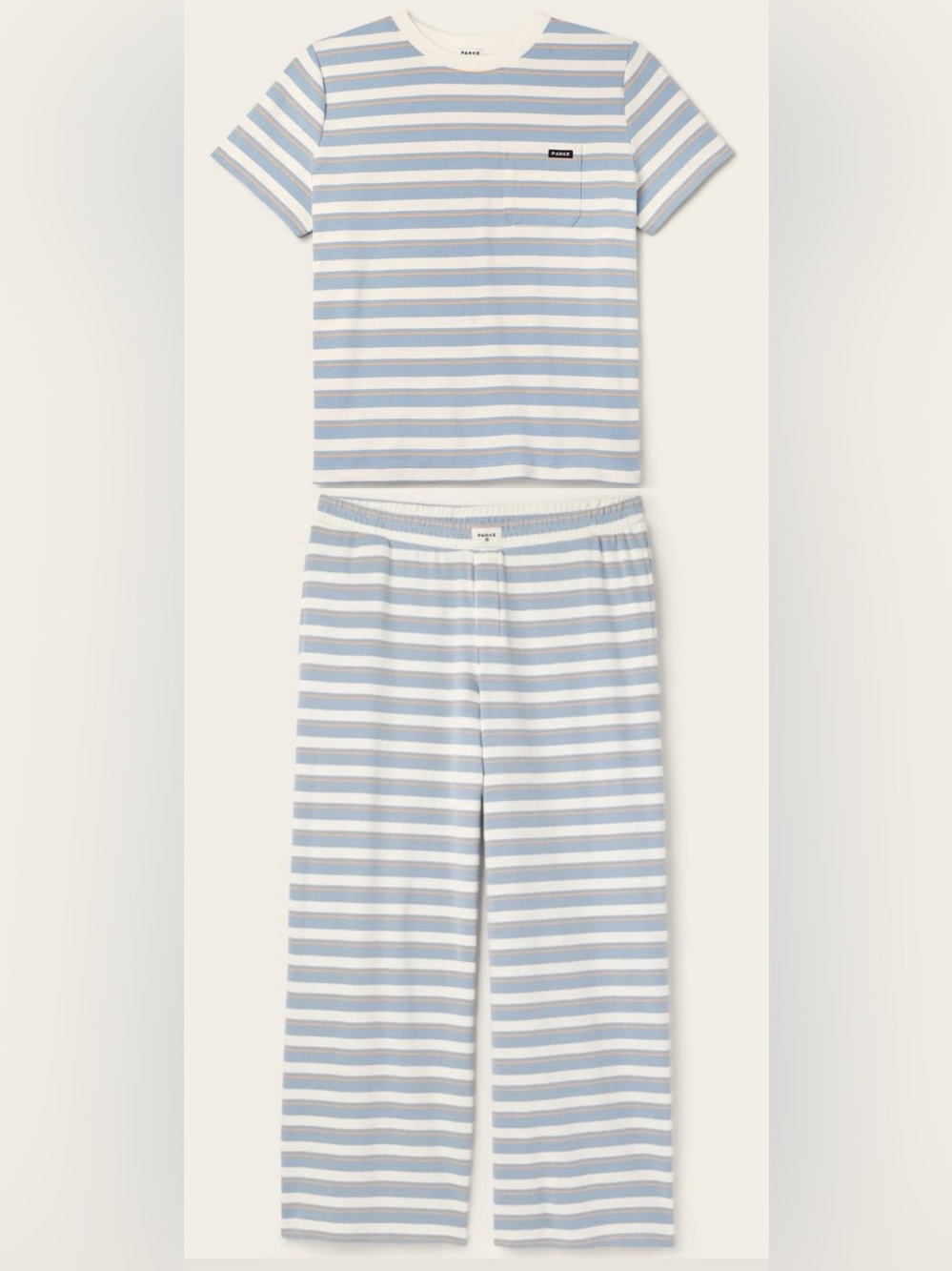 NWT Parke x Target Striped Set - Crew Tee and Bottoms